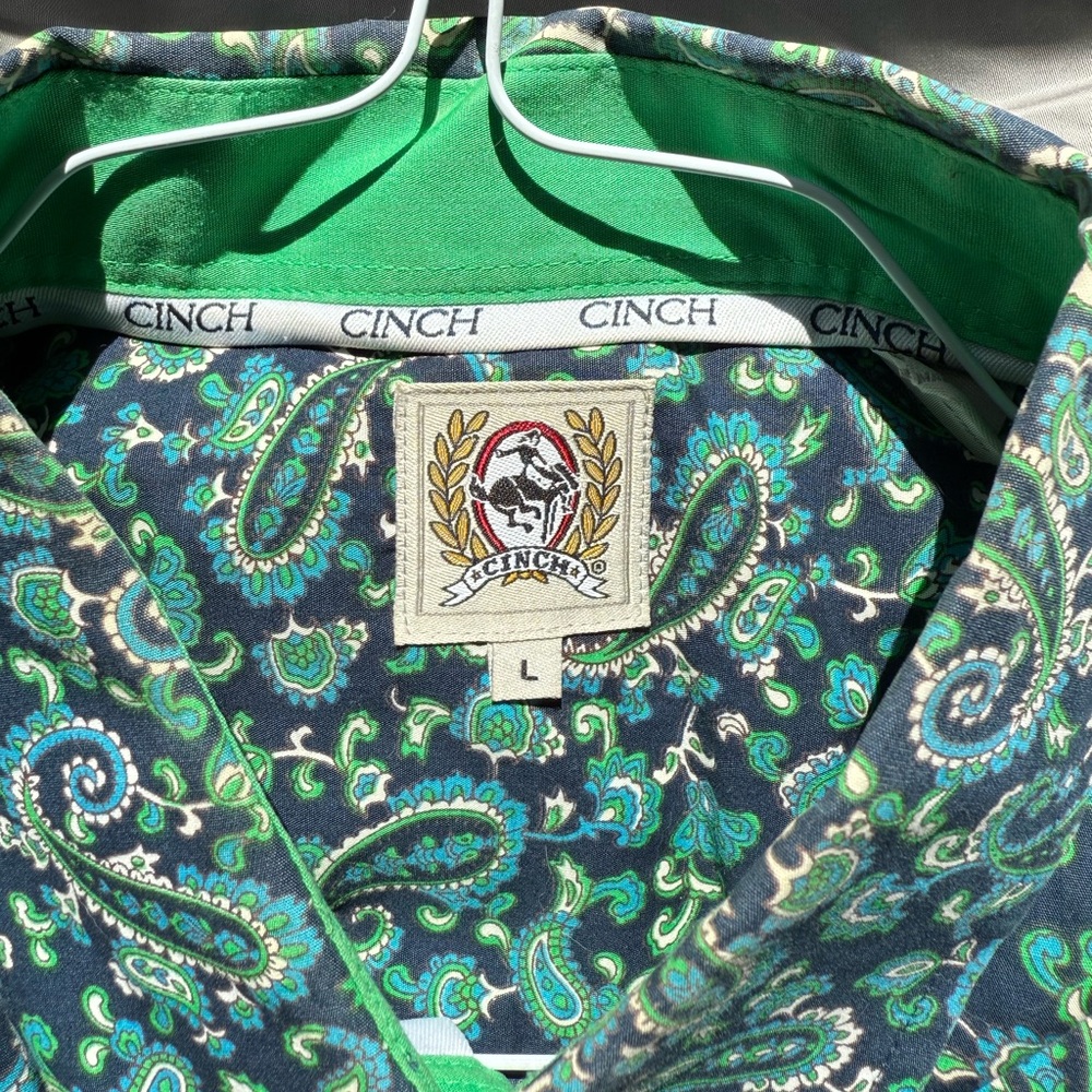 Cinch Men's Blue Paisley Shirt